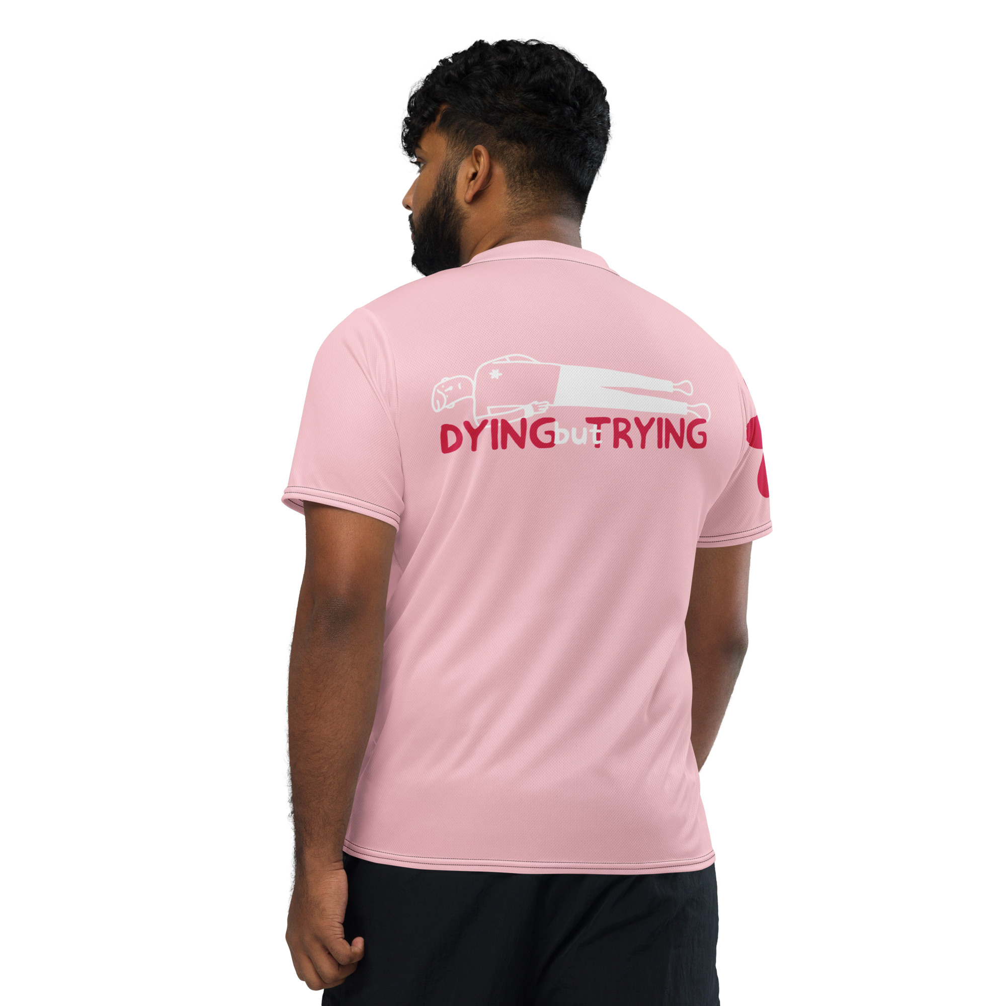 Maillot sport Dying but Trying Rose – Image 4