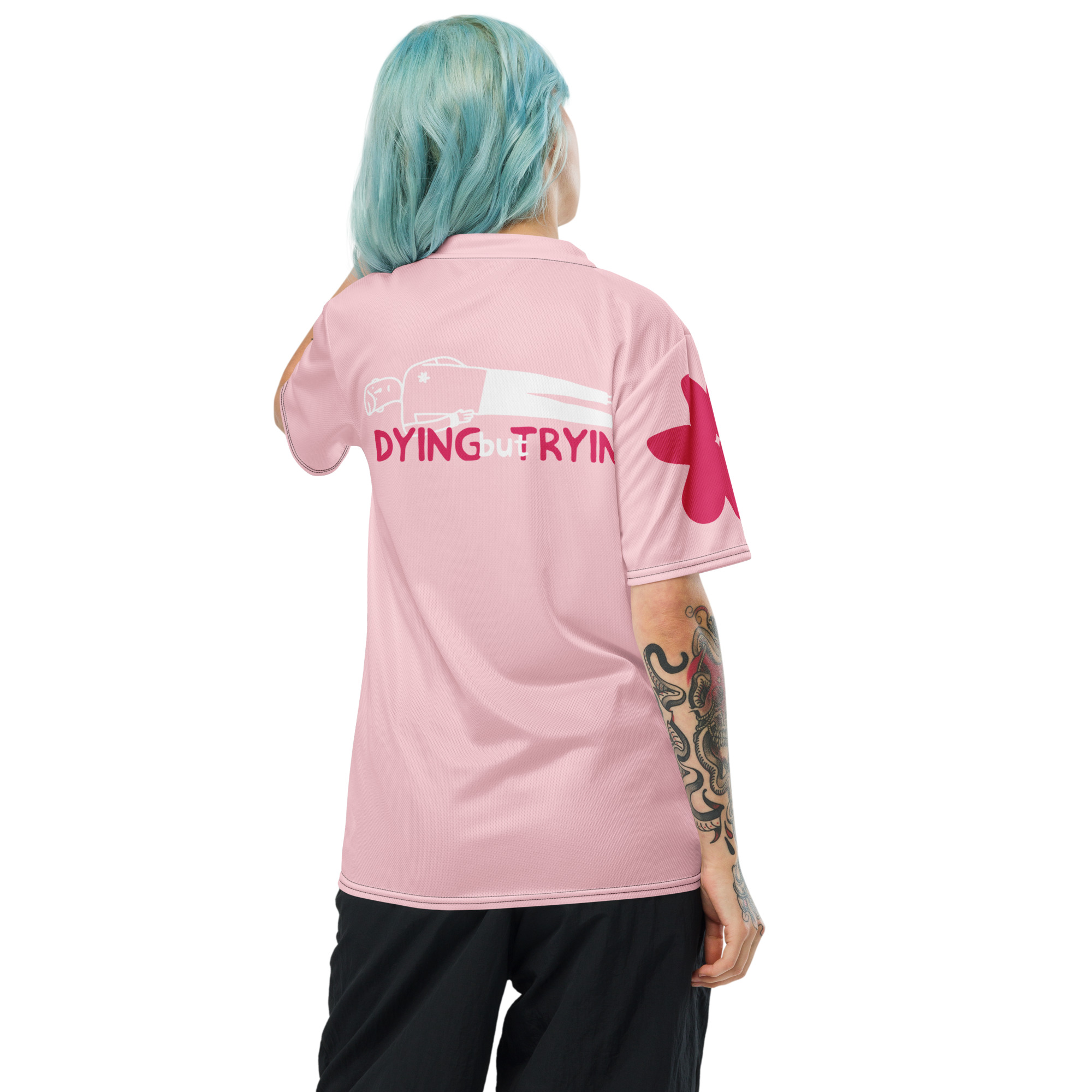 Maillot sport Dying but Trying Rose – Image 5