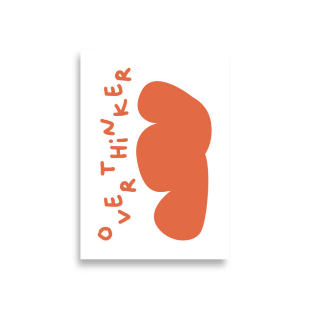 Poster Overthinker Orange
