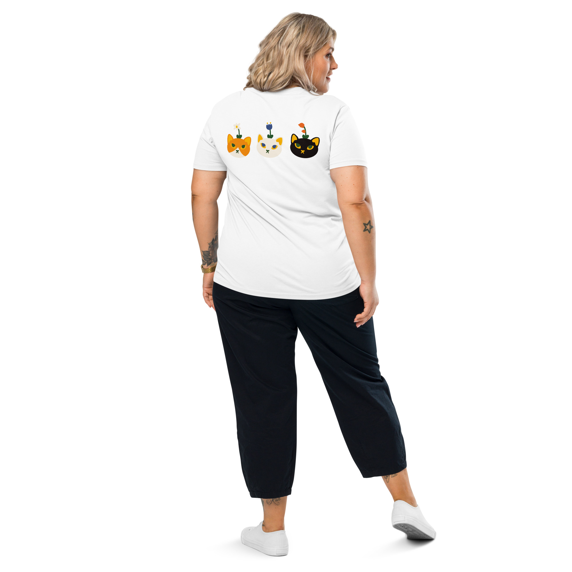 T-shirt Chat-fleur trio – Image 9