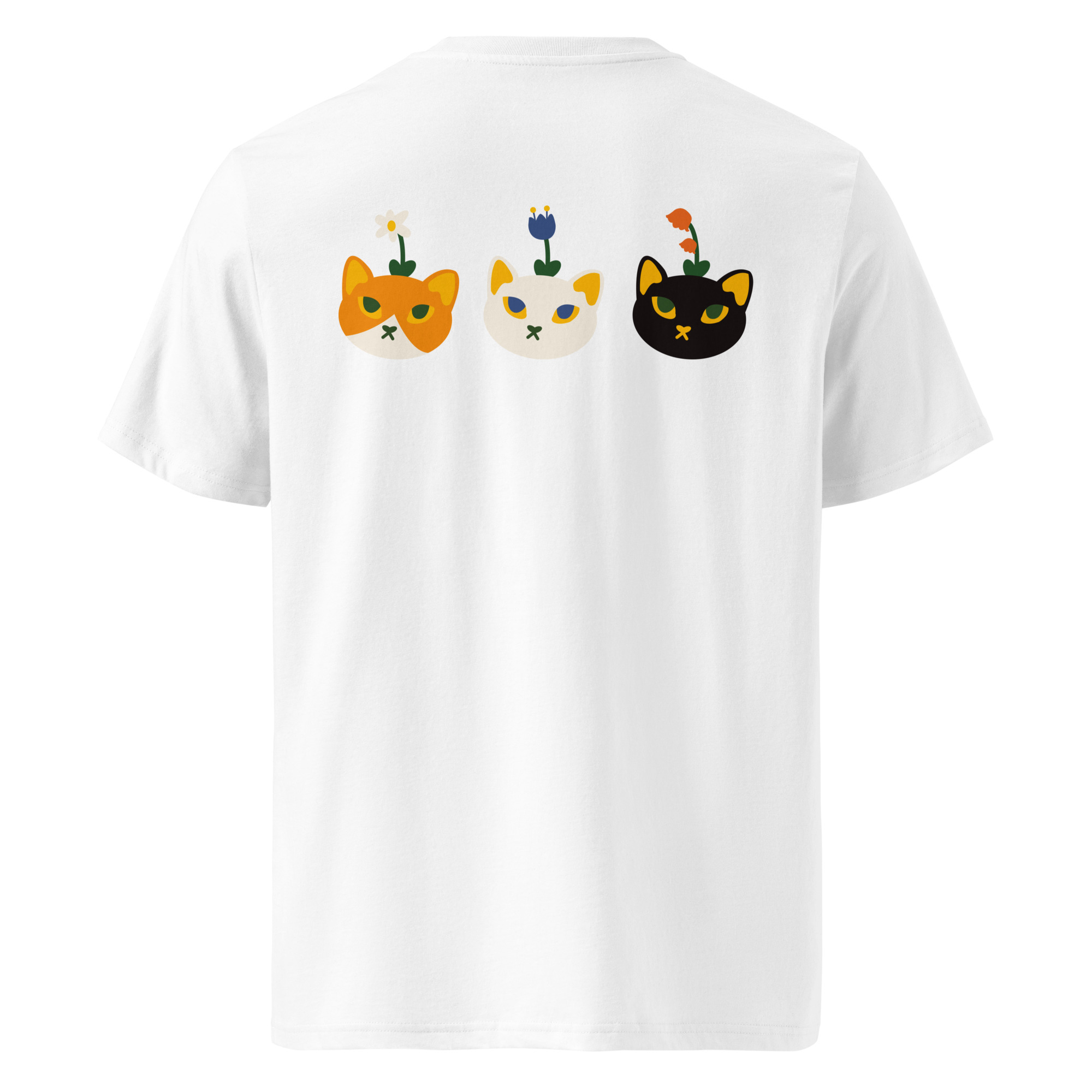 T-shirt Chat-fleur trio – Image 4