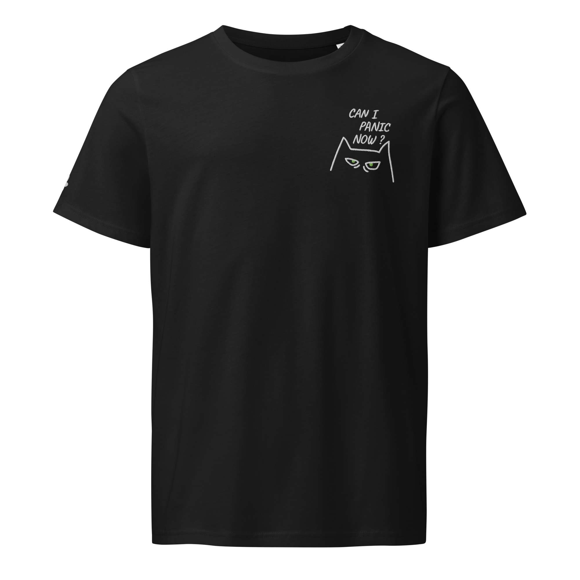 T-shirt Brodé Panic Cat – Image 2