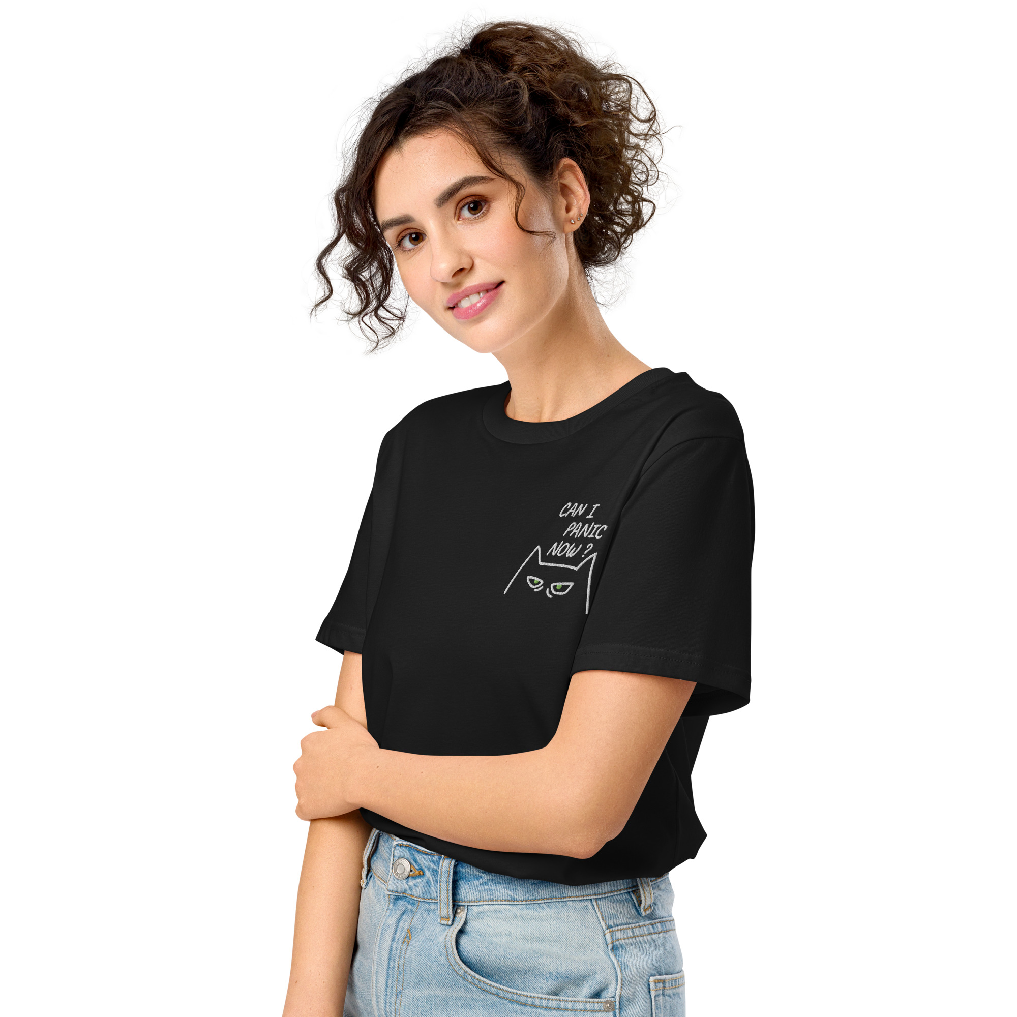 T-shirt Brodé Panic Cat – Image 12