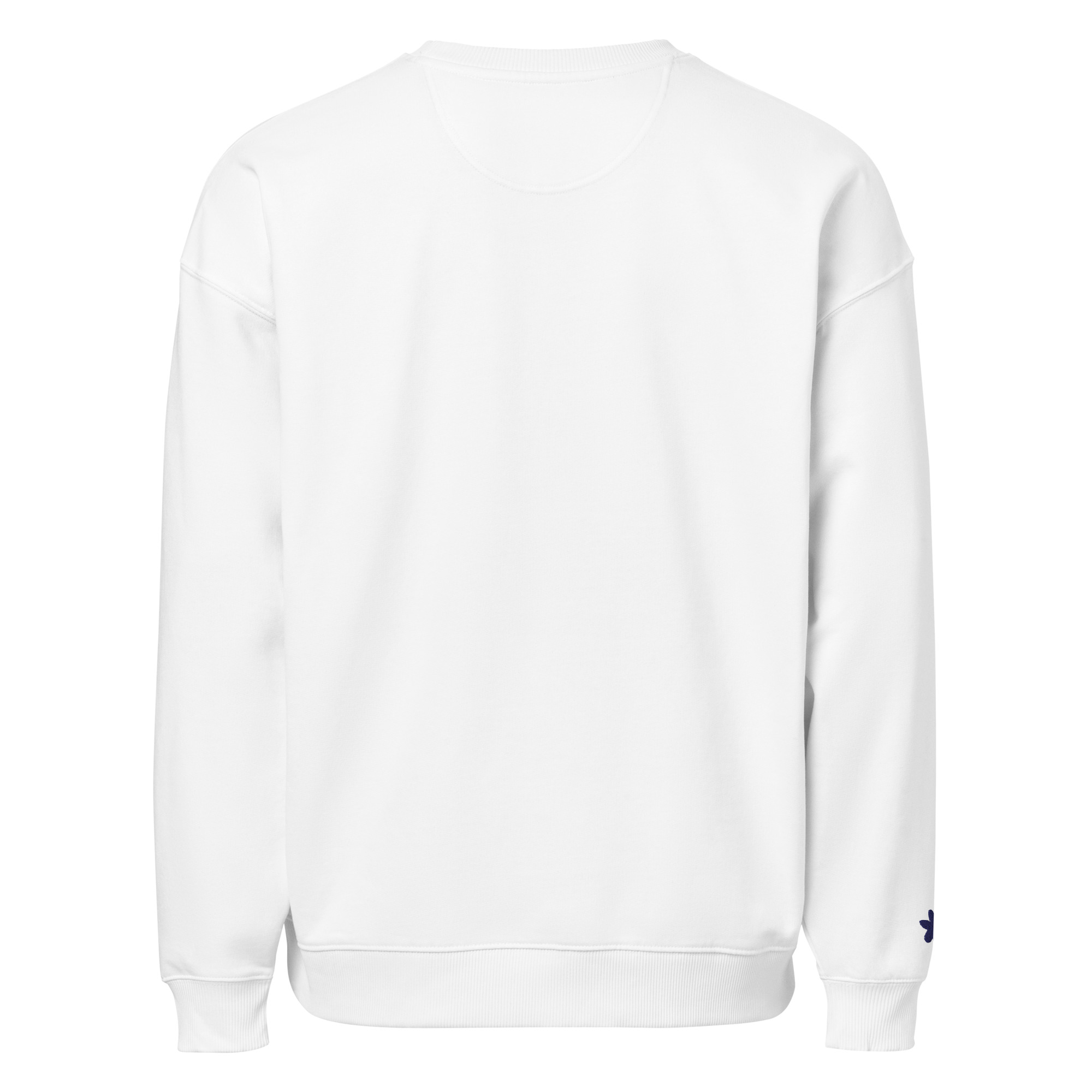 Sweat oversize Brodé Panic Cat Bleu – Image 2