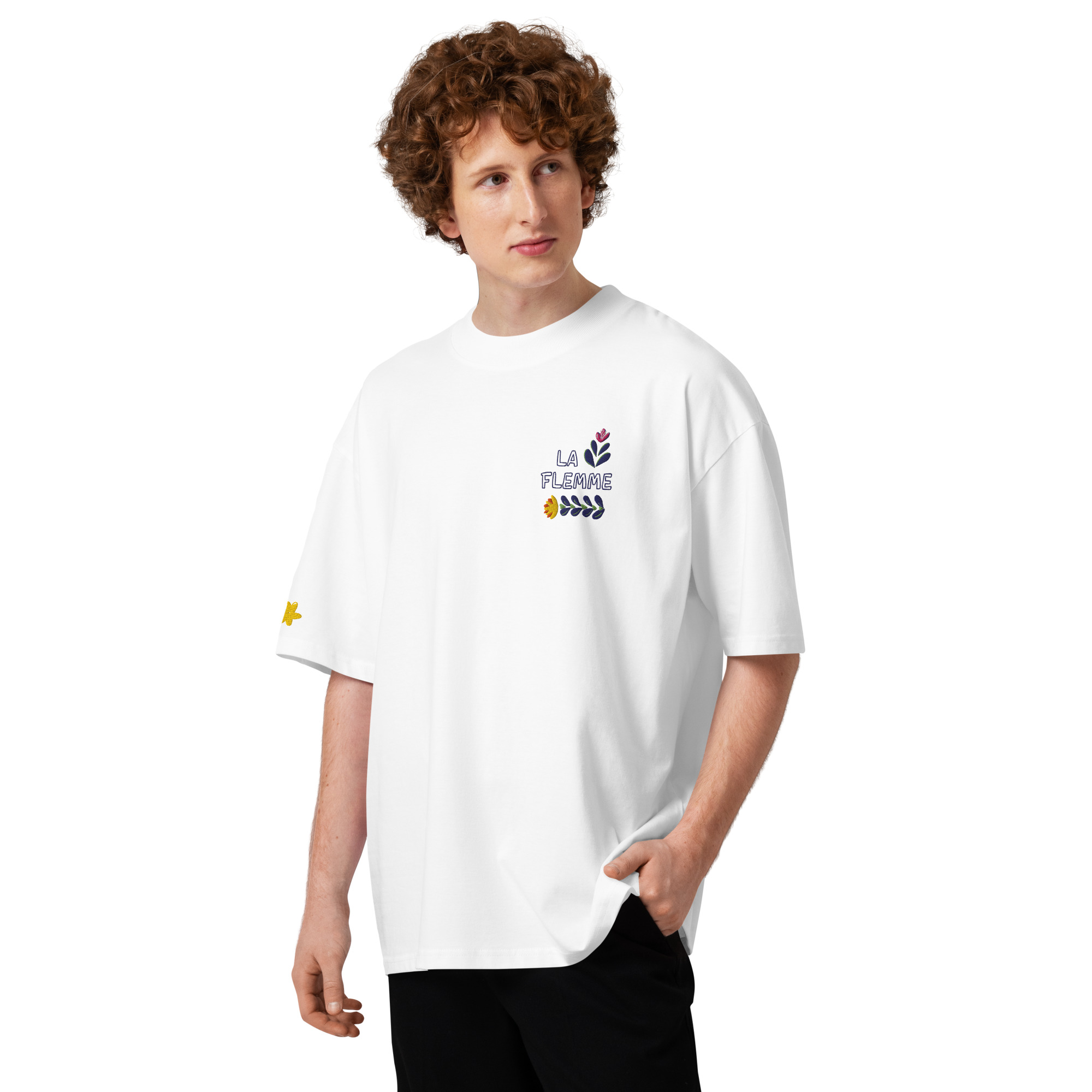 T shirt oversize La flemme brodé – Image 5