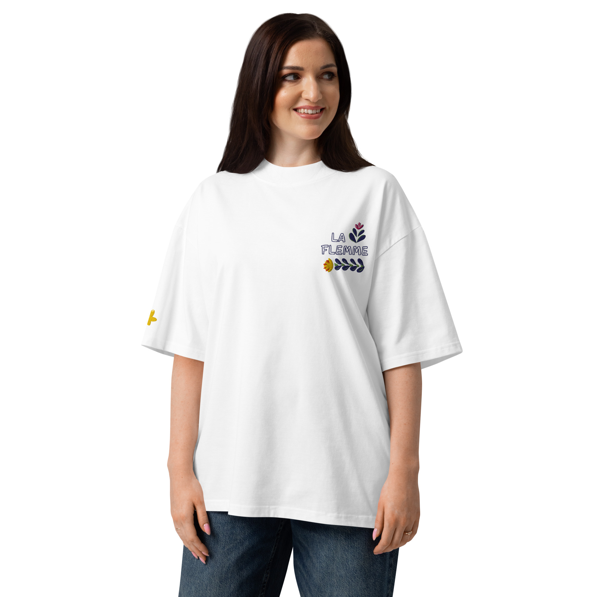 T shirt oversize La flemme brodé – Image 7